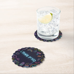 Dessous-de-verre En Papier Neon Purim
