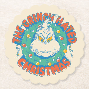 Dessous-de-verre En Papier Noël de Grinch haï