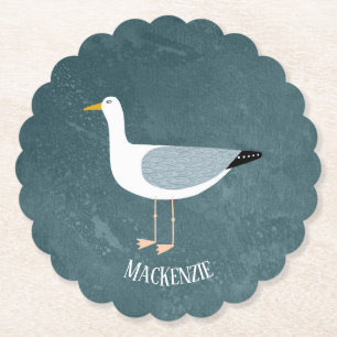 Dessous-de-verre En Papier Nom de mouette mignonne
