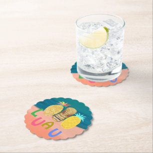 Dessous-de-verre En Papier Ocean Tiki Fête au Ananas