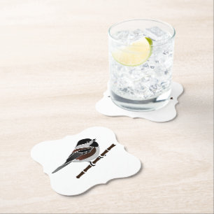 Dessous-de-verre En Papier Oiseau de poulet à dos de châtaignier adorable