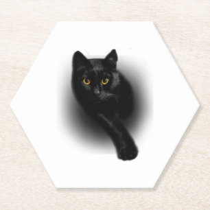 Dessous-de-verre En Papier Ongles à limer Black Cat