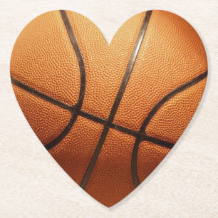 Dessous-de-verre En Papier Orange Basketball,
