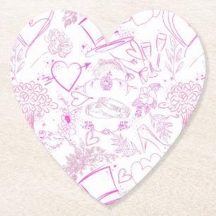 Dessous-de-verre En Papier ornements mariages motif 02