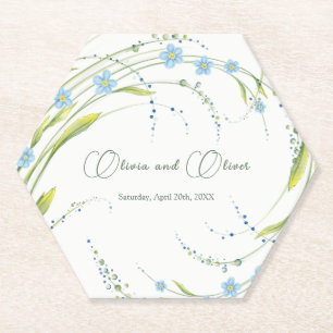 Dessous-de-verre En Papier Oubliez-moi-non-Mariage