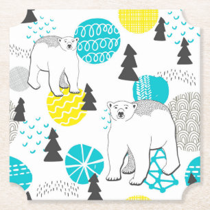 Dessous-de-verre En Papier Ours polaire