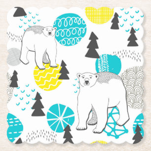 Dessous-de-verre En Papier Ours polaire