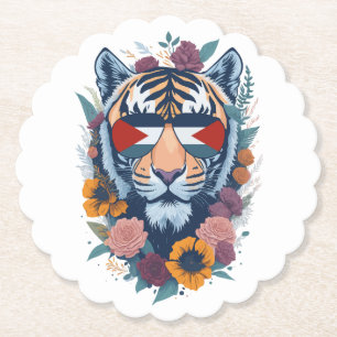 Dessous-de-verre En Papier Palestinian tiger - Palestine FLAG 