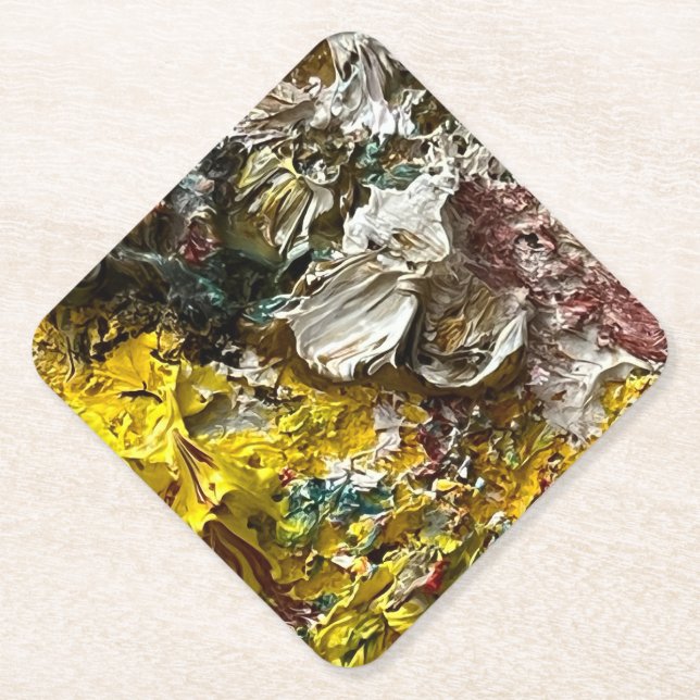 Dessous-de-verre En Papier Palette de l'artiste #1 (Devant)