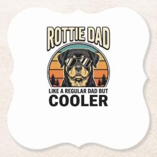 Dessous-de-verre En Papier Papa Rottie comme un papa normal mais design plus