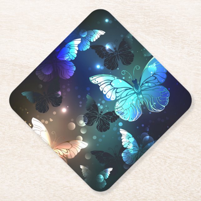Dessous-de-verre En Papier Papillon de nuit (Devant)