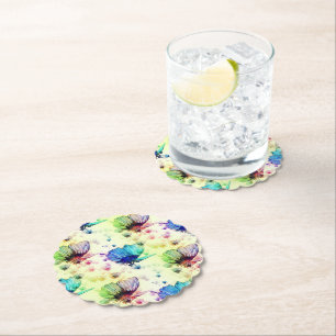 Dessous-de-verre En Papier Papillons d'aquarelle