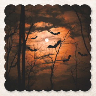 Dessous-de-verre En Papier Parti de Pleine lune Spooktacular