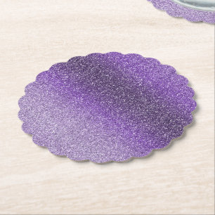 Dessous-de-verre En Papier Parties scintillant Ombre Parkle violet