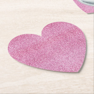 Dessous-de-verre En Papier Parties scintillant rose Glitz