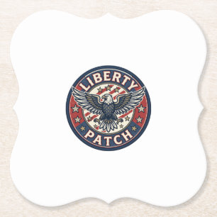 Dessous-de-verre En Papier Patch de liberté patriotique Broderie