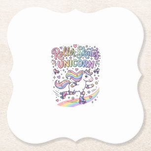 Dessous-de-verre En Papier Patins à roulettes Licorne Autocollant ludique Lic
