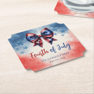 Dessous-de-verre En Papier Patriotique de 4 juillet'Amérique