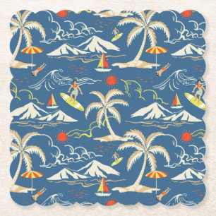 Dessous-de-verre En Papier Patters tropicaux