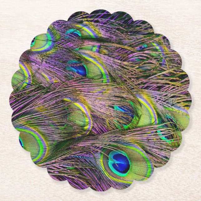 Dessous-de-verre En Papier Peacock Feather  (Devant)