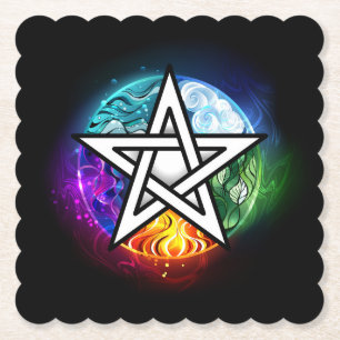 Dessous-de-verre En Papier pentagramme du Wiccan