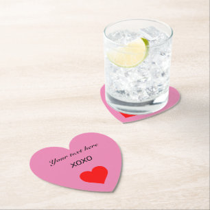Dessous-de-verre En Papier Personnaliser XOXO HEART