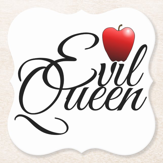 Dessous-de-verre En Papier Petite pomme Evil Queen (Devant)