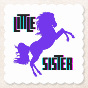 Dessous-de-verre En Papier Petite Soeur Poney Violet