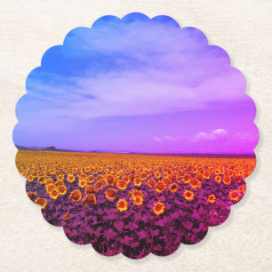 Dessous-de-verre En Papier Photo artistique Fleurs de soleil