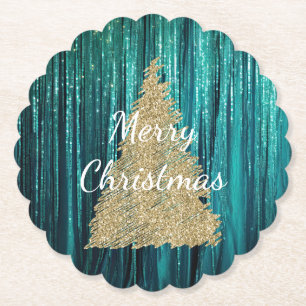 Dessous-de-verre En Papier Pine Green Tinsel Gold