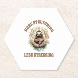 Dessous-de-verre En Papier Plus Étiquetage Moins Stress Sloth