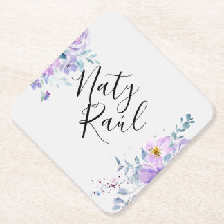 Dessous-de-verre En Papier Posavasos Personalizados en tonos lilas