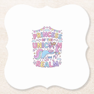 Dessous-de-verre En Papier Princesse Licorne du Royaume Licorne Charmant POD