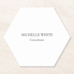 Dessous-de-verre En Papier Professionnel minimaliste classique
