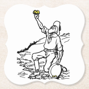 Dessous-de-verre En Papier Prospecteur Gold Miner