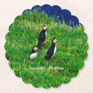 Dessous-de-verre En Papier Puffins islandais
