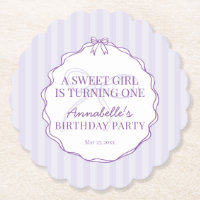Purple Coquette Bow Pastel Lavender fête d'anniver