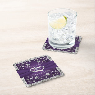 Dessous-de-verre En Papier Purple, Grey encourage à l'amour !