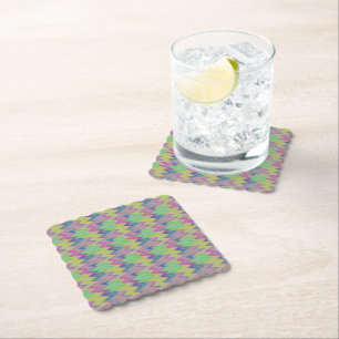 Dessous-de-verre En Papier Rainbow Zigzags
