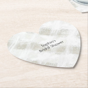 Dessous-de-verre En Papier Rayures blanches crème chic