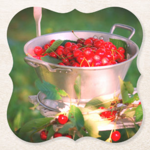 Dessous-de-verre En Papier Récolte de cerises, Cottage jardin Rosalinde