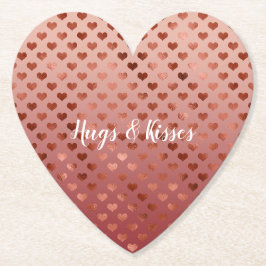 Dessous-de-verre En Papier Red Hearts Ombre