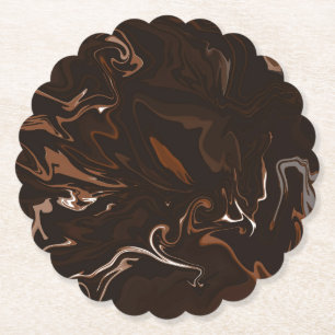 Dessous-de-verre En Papier Remous de brun, noirs et de gris