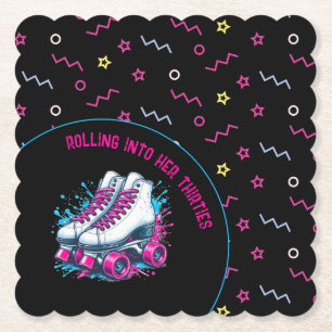 Dessous-de-verre En Papier Retro 90s Roller Skating Party