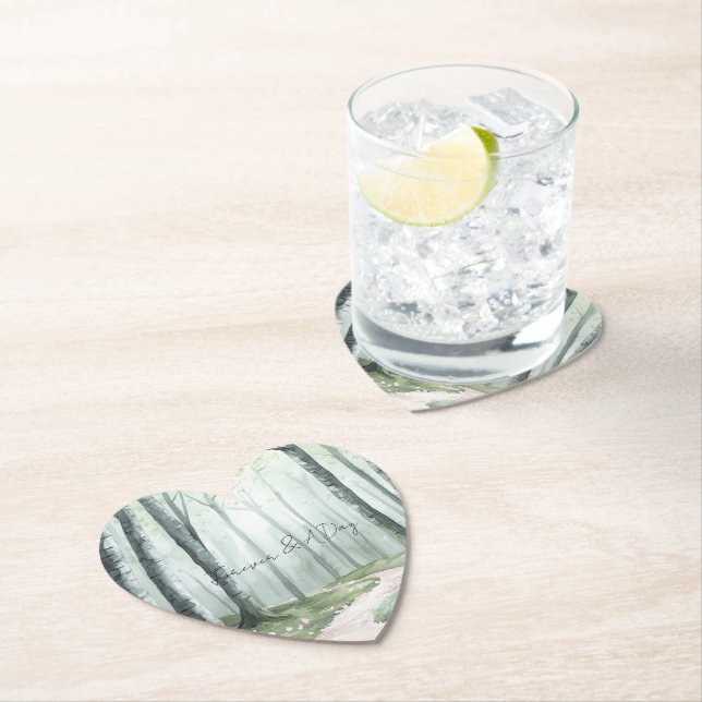 Dessous-de-verre En Papier Romantic Enchanted Forest Wedding (En situation)