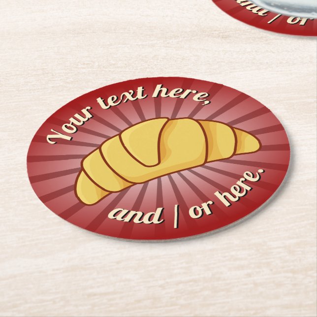 Dessous de verre en papier rond Croissant (Incliné)