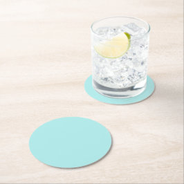Dessous de verre en papier rond Turquoise clair