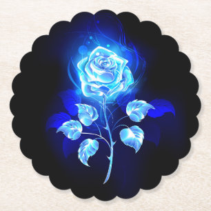 Dessous-de-verre En Papier Rose bleu brûlant