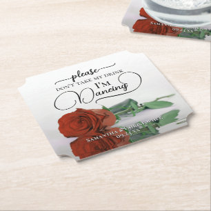 Dessous-de-verre En Papier Rose orange rouille ne prenez pas mon Mariage de b