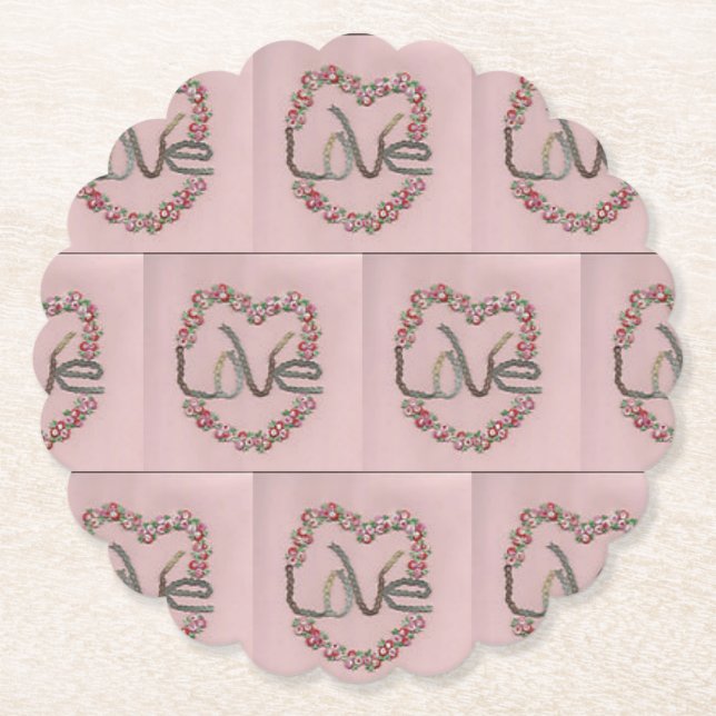 Dessous-de-verre En Papier Rosebud Love (Devant)